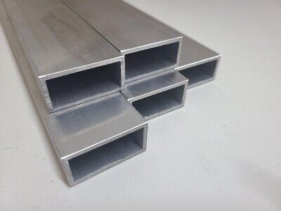 6063 Aluminum Tube 1" x 2" Rectangle, 1/8" Walls, 18" long, T52, Hollow