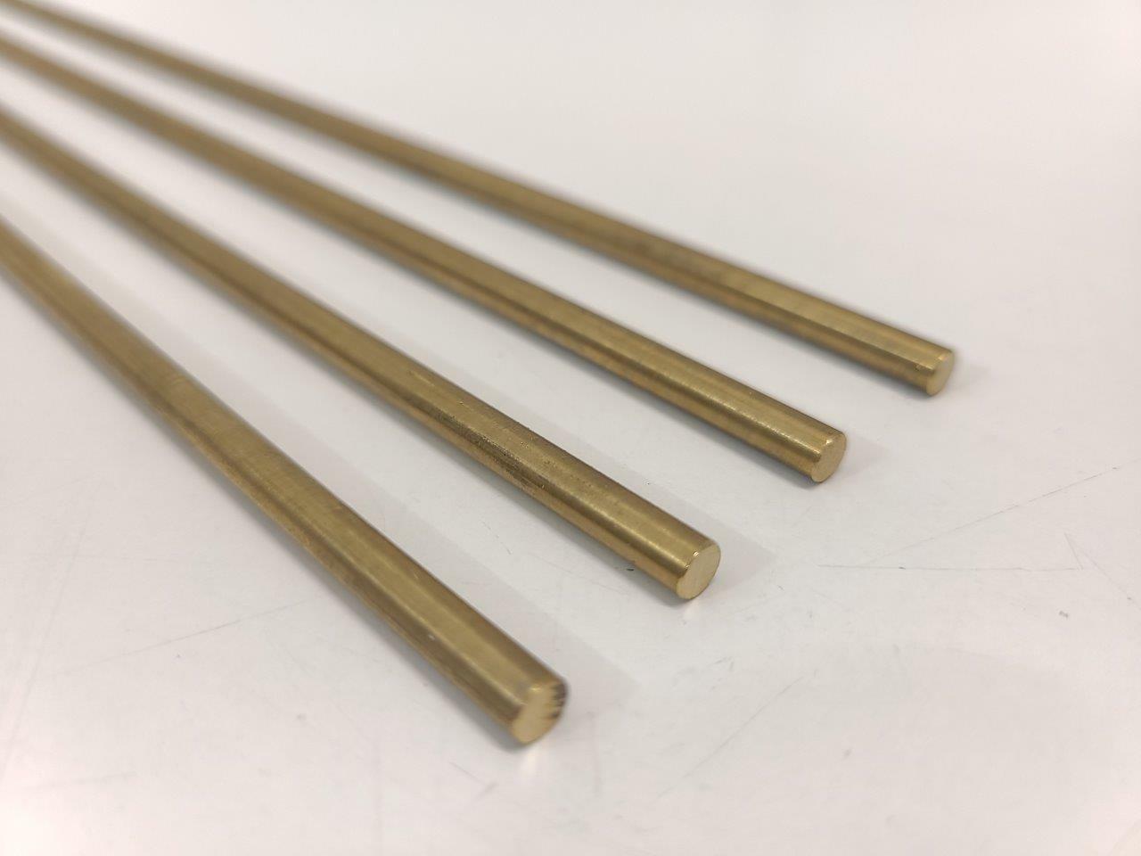 C360 Brass Pins, 3/16" round bar, 12" long, H02, Knife making, handle, 4 pack