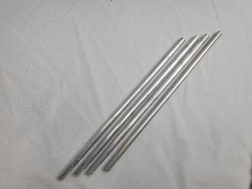 6061 Aluminum Round Bar, 3/8" Round, 12" long, Lathe, Solid, T6511, 4pk