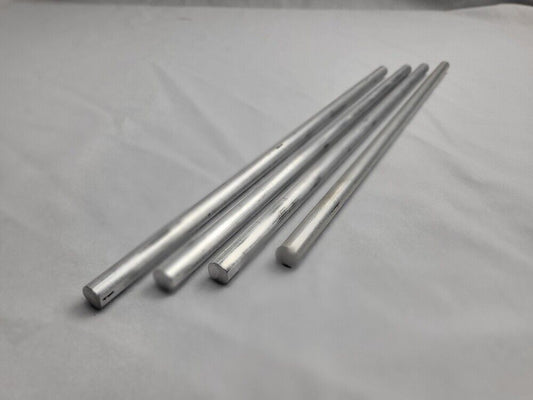 6061 Aluminum Round Bar, 3/8" Round, 12" long, Lathe, Solid, T6511, 4pk