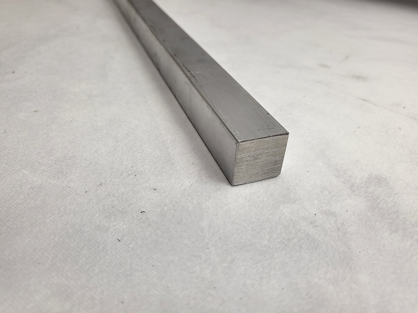 6061 Aluminum Square Bar, 1/2" Square x 24" long, Solid Stock, T6511