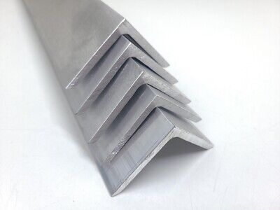 6061 Aluminum Angle, 2" x 2" x 10", 3/16" Thick Walls, Solid Stock, Bracket, T6511