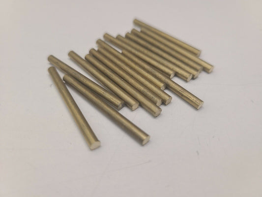 C360 Brass Pins, 1/8" round pins 1.5" long, H02, Knife making, handles, 15 pack