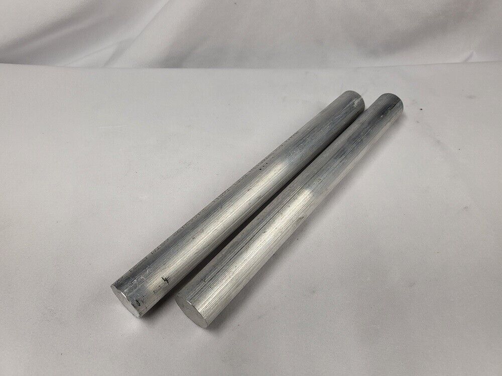 6061 Aluminum Round Bar, 1" Round, 10" long, Lathe, Solid, T6511, 2pk