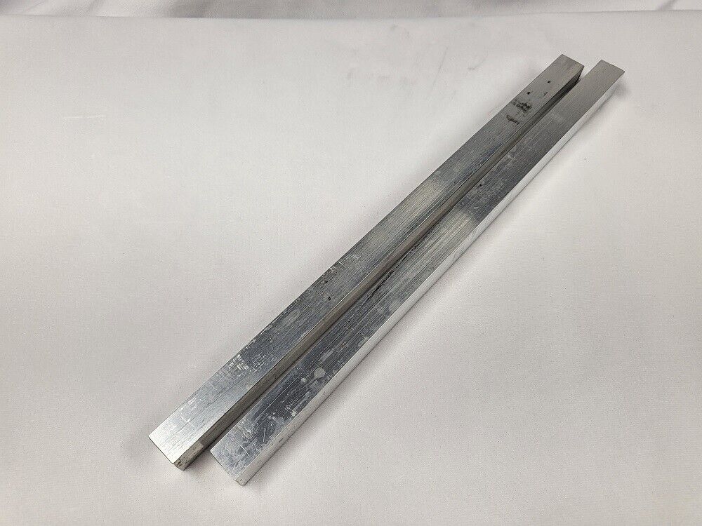 6061 Aluminum Square Bar, 5/8" Square x 12" Long, Solid Stock, T6511, 2 pack