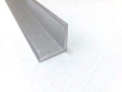 6061 Aluminum Angle Stock - 1 X 1 X 24, 1/8 Thick Walls - T6 Solid Bracket Material USA