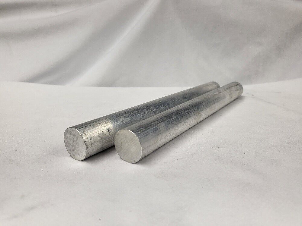 6061 Aluminum Round Bar, 1" Round, 10" long, Lathe, Solid, T6511, 2pk