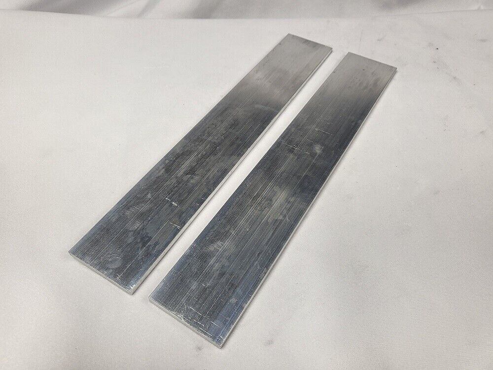 6061 Aluminum Flat Bar, 3/16" x 2" x 12" long, Solid Stock Plate, Machining, 2pk