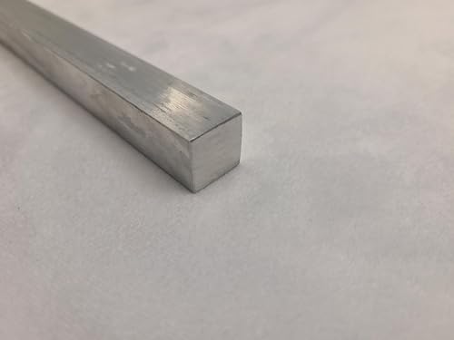 6061 Aluminum Square Bar, 5/8" Square x 24" Long, Solid Stock, T6511