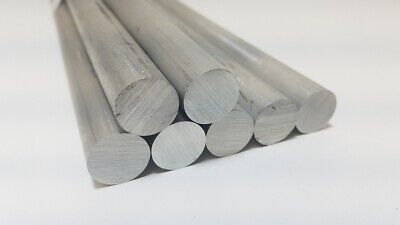 6061 Aluminum Round Bar, 5/8" Round, 10" long, Lathe, Solid, T6511, 2pk