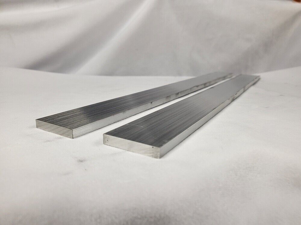 6061 Aluminum Flat Bar, 1/4" x 1-1/2" x 17" long, Solid Stock, Plate, 2 pack