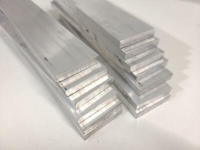 6061 Aluminum Flat Bar, 3/8" x 2" x 10" long, Solid Stock, Plate, Machining, 2pk