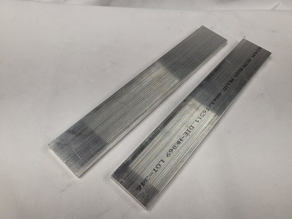 6061 Aluminum Flat Bar, 3/8" x 2" x 10" long, Solid Stock, Plate, Machining, 2pk