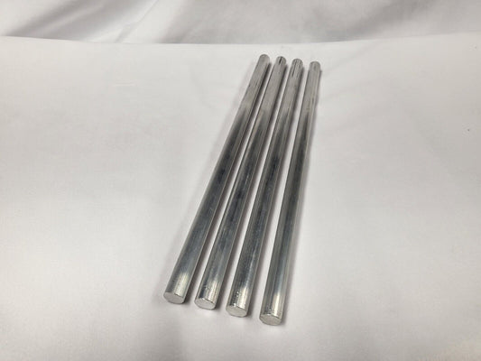 6061 Aluminum Round Bar, 1/2" Round, 10" long, Lathe, Solid, T6511, 4 pack