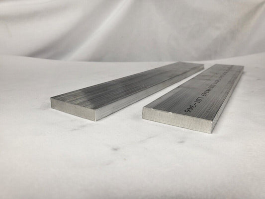 6061 Aluminum Flat Bar, 3/8" x 2" x 10" long, Solid Stock, Plate, Machining, 2pk