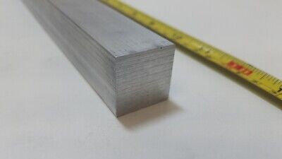 6061 Aluminum Square Bar, 1" Square x 12" long, Solid Stock, T6511