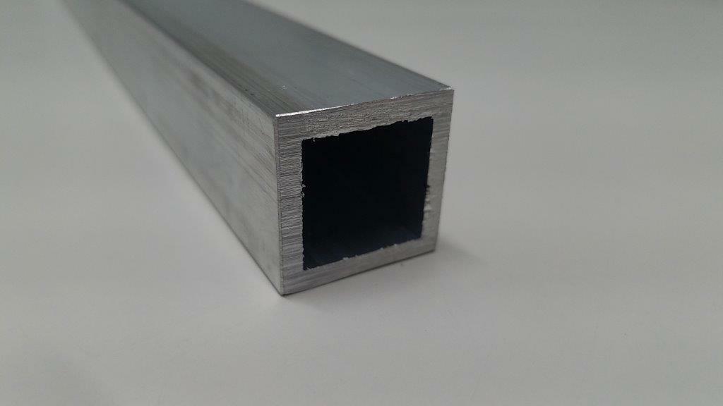 6063 Aluminum Tube 1" Square, 1/8" Walls, 12" long, T52, Hollow