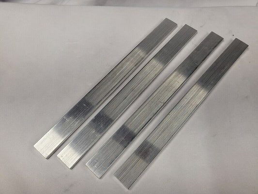 6061 Aluminum Flat Bar, 1/4" x 1" x 12" long, Solid Stock, 4 pack