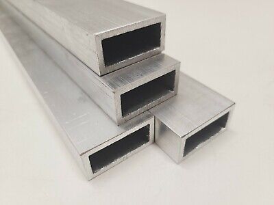 6063 Aluminum Tube 1" x 2" Rectangle, 1/8" Walls, 36" long, T52, Hollow