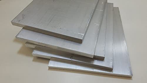 6061 Aluminum Flat Bar, 1/2" x 8" x 10" Long, Solid Stock, Plate, Machining, T6511