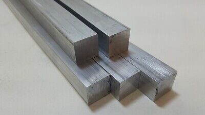 6061 Aluminum Square Bar, 3/4" Square x 36" long, Solid Stock, T6511