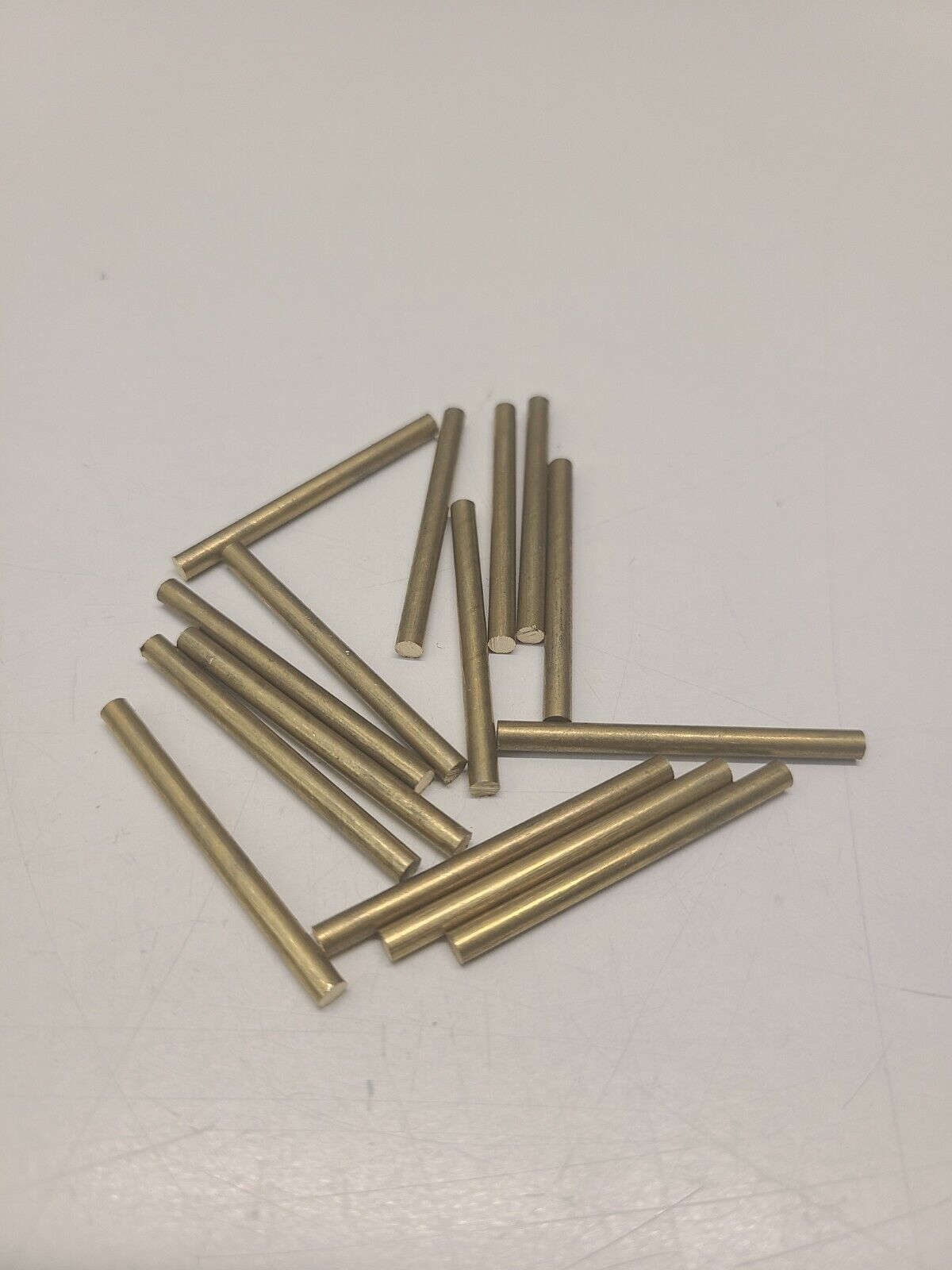 C360 Brass Pins, 1/8" round pins 1.5" long, H02, Knife making, handles, 15 pack