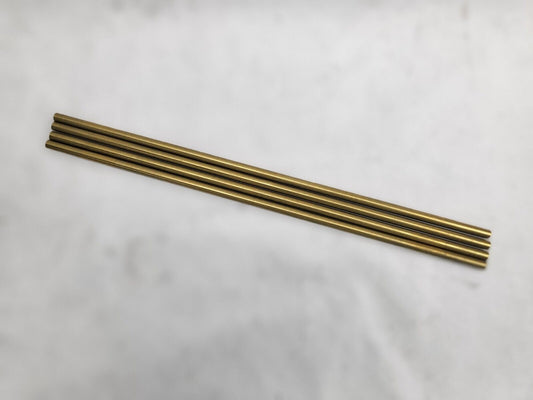 C360 Brass Pins, 1/4" round bar, 12" long, H02, Knife making, handle, 4 pack