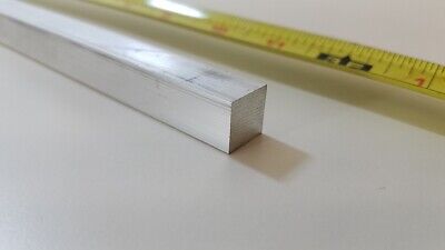 6061 Aluminum Square Bar, 1/2" Square x 36" long, Solid Stock, T6511