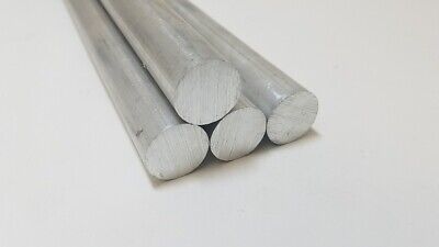 6061 Aluminum Round Bar, 3/4" Round, 12" long, Lathe, Solid, T6511, 2pk