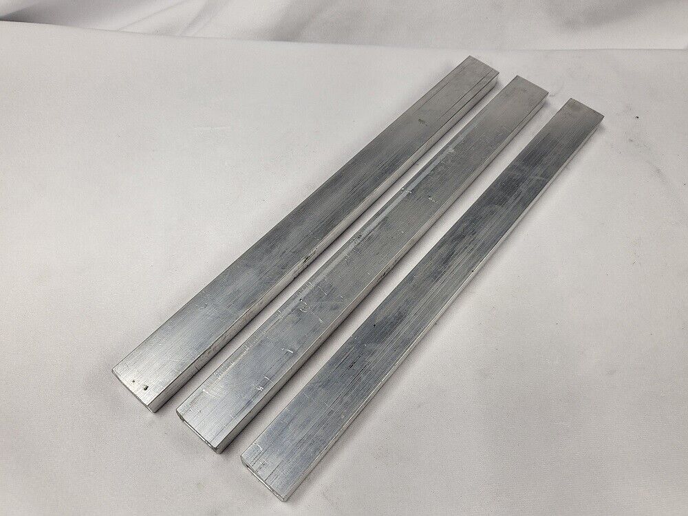 6063 Aluminum Tube 1/2" x 1" Rectangle, 1/8" Walls, 12" long, T52, Hollow, 3pk