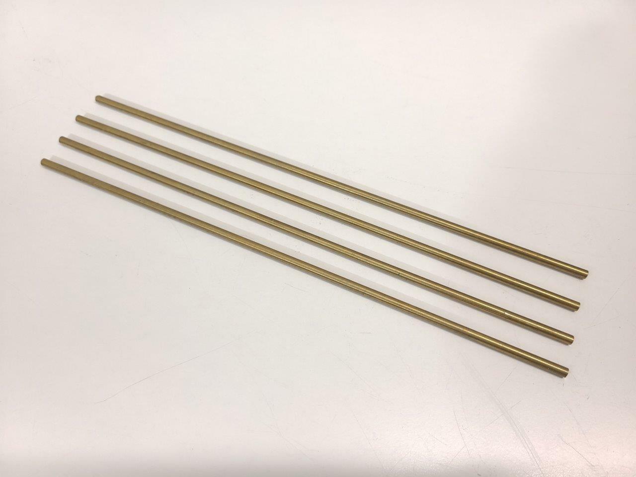 C360 Brass Pins, 3/16" round bar, 12" long, H02, Knife making, handle, 4 pack