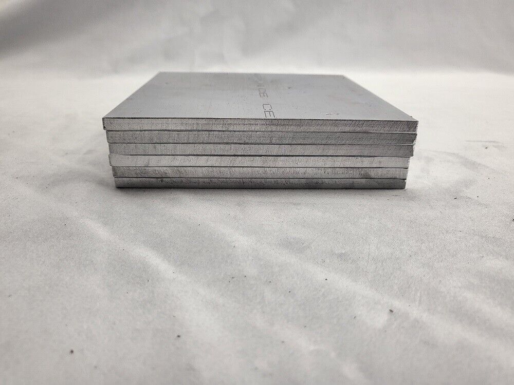 6061 Aluminum Flat Bar, 1/4" x 6" x 6" long, Solid Stock, Plate, Machining