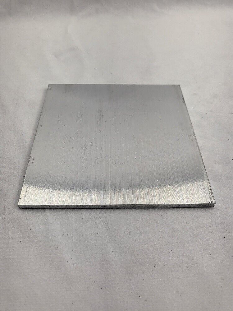 6061 Aluminum Flat Bar, 1/4" x 6" x 6" long, Solid Stock, Plate, Machining