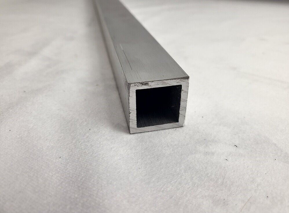 6063 Aluminum Tube 1" Square, 1/8" Walls, 18" long, T52, Hollow